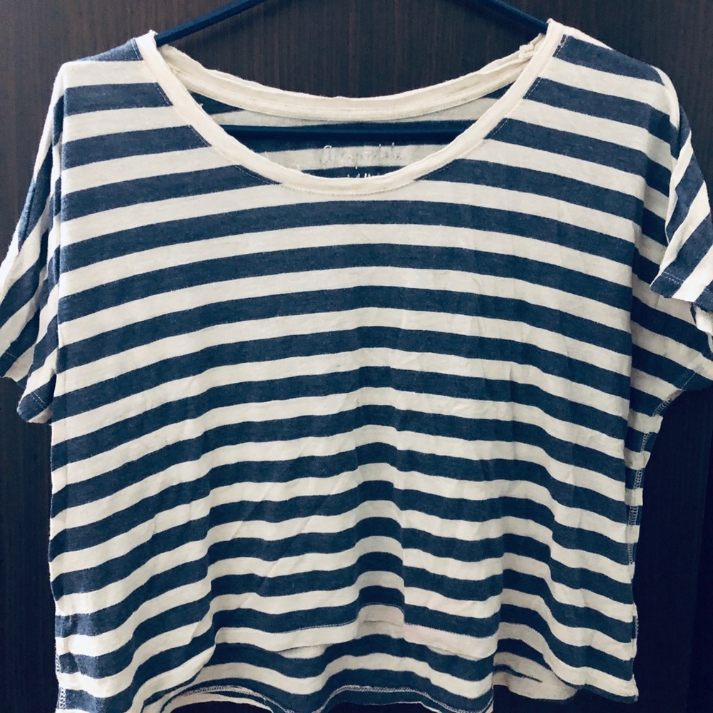 Striped Crop Shirt